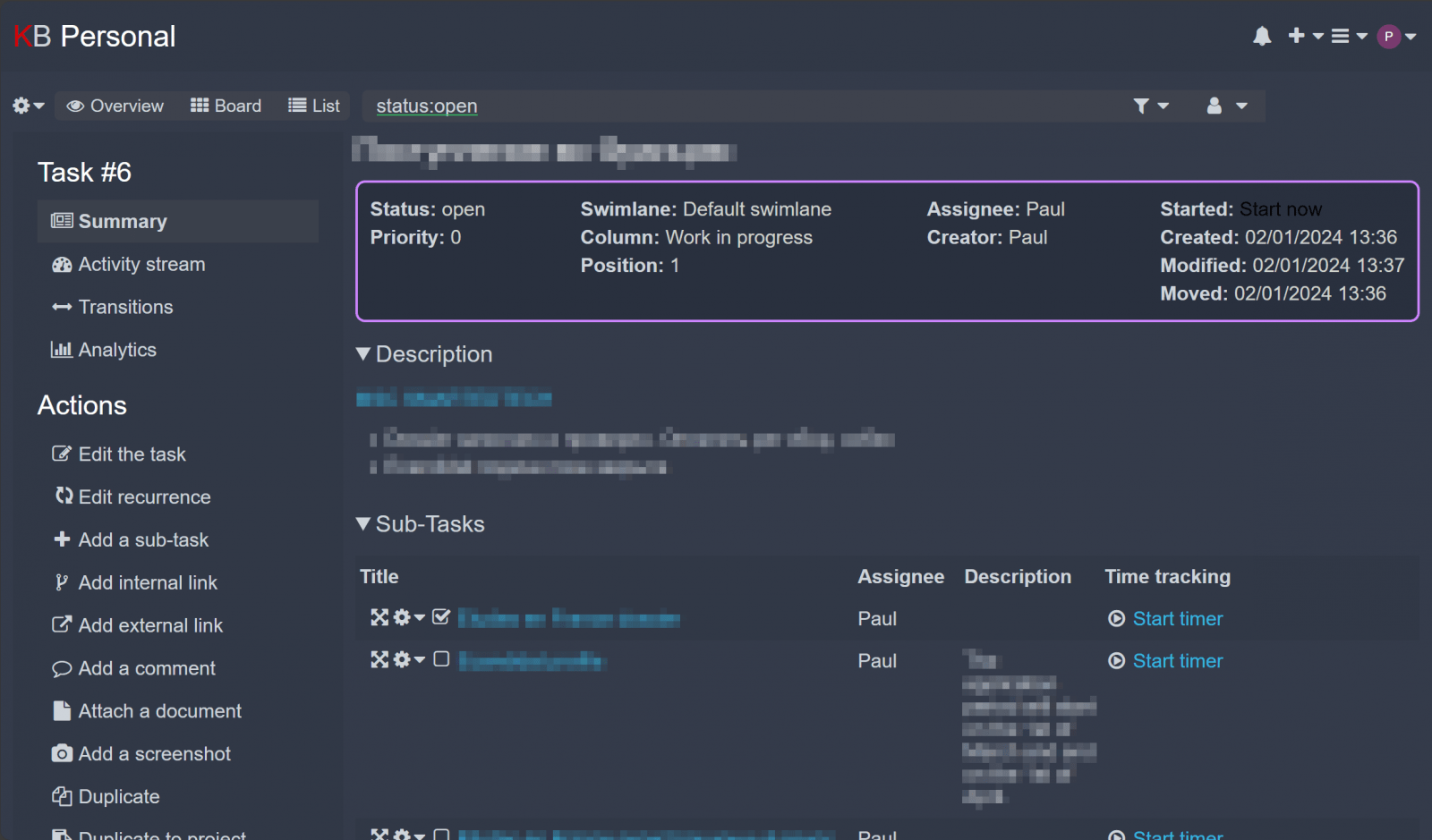 Review of Kanboard as a Task Tracker for a Single User | Digital Leadership