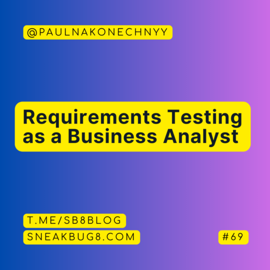 Requirements Testing as a Business Analyst