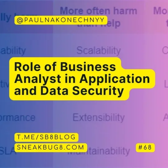 Role of Business Analyst in Application and Data Security